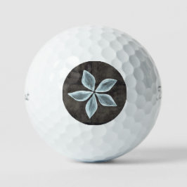 Titleist 2023 Pro V1 Zwart met Witte Bloem Golfballen
