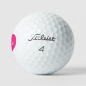 Titleist Pro V1 damesgolfballen met roze hart Golfballen (Logo)