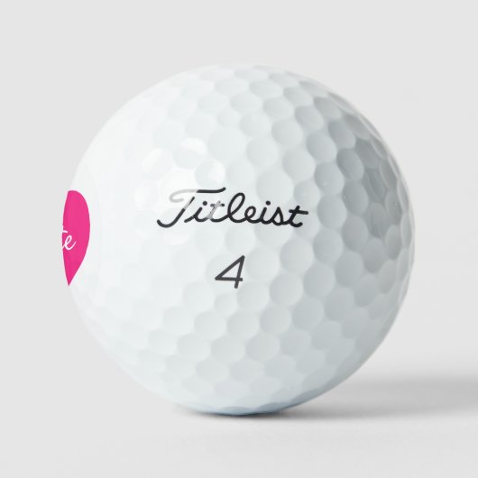 Titleist Pro V1 vrouwengolfballen met roze hart Golfballen (Logo)
