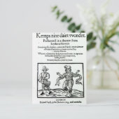 Titlepage aan William Kemp's Briefkaart (Staand voorkant)