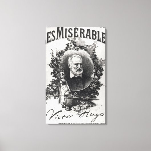 Titlepage first edition "Les Miserables" Canvas Afdruk (Voorkant)