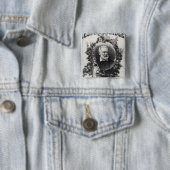 Titlepage first edition "Les Miserables" Vierkante Button 5,1 Cm (In situ)
