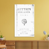 Titlepage "Les Lettres Persanes" Canvas Afdruk (Insitu (Woonkamer))