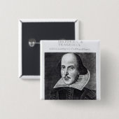 Titlepage, "Mr. William Shakespeares Vierkante Button 5,1 Cm (Voorkant /achterkant)