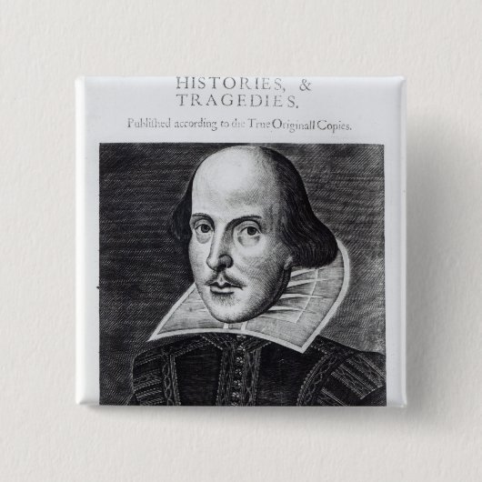 Titlepage, "Mr. William Shakespeares Vierkante Button 5,1 Cm (Voorkant)
