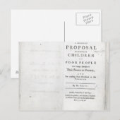 Titlepage naar "A Modest proposal" Briefkaart (Voorkant / Achterkant)