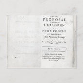 Titlepage naar "A Modest proposal" Briefkaart (Voorkant)