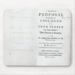 Titlepage naar "A Modest proposal" Muismat