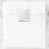 Titlepage naar "A Modest proposal" Vierkante Sticker (Tas)