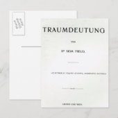 Titlepage naar Die Traumdeutung door Sigmund Freud Briefkaart (Voorkant / Achterkant)