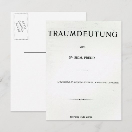Titlepage naar Die Traumdeutung door Sigmund Freud Briefkaart (Voorkant / Achterkant)