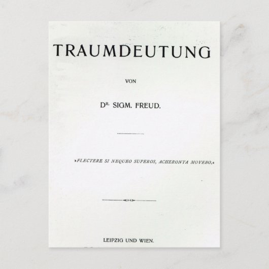 Titlepage naar Die Traumdeutung door Sigmund Freud Briefkaart (Voorkant)