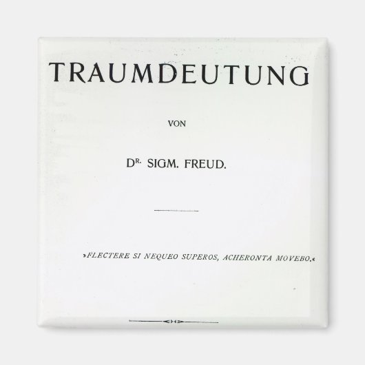Titlepage naar Die Traumdeutung door Sigmund Freud Magneet (Voorkant)