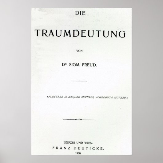 Titlepage naar Die Traumdeutung door Sigmund Freud Poster (Voorkant)