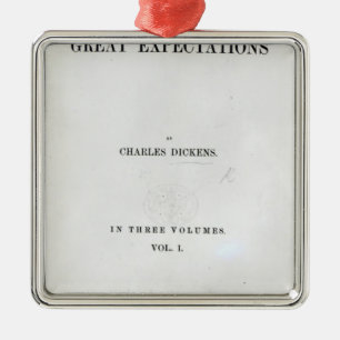Titlepage naar grote verwachtingen van Charles Metalen Ornament