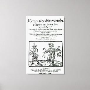 Titlepage naar William Kemp's Canvas Afdruk