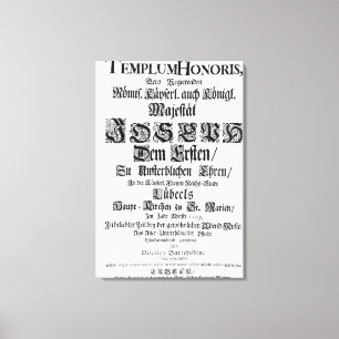 Titlepage of Abendmusik, 1705 Canvas Afdruk