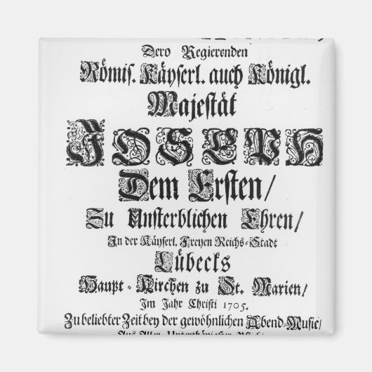 Titlepage of Abendmusik, 1705 Magneet (Voorkant)