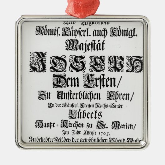 Titlepage of Abendmusik, 1705 Metalen Ornament (Voorkant)