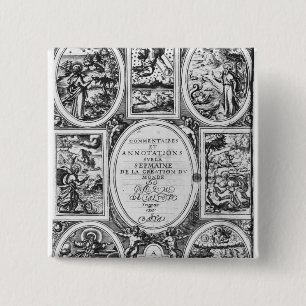 Titlepage of "Commentaires et Annotations �" Vierkante Button 5,1 Cm