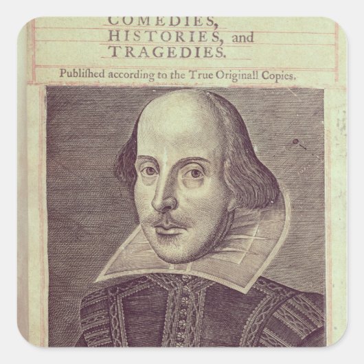 Titlepage of "Mr. William Shakespeares Vierkante Sticker (Voorkant)