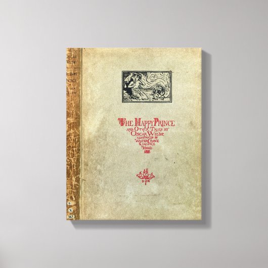 Titlepage "The Happy Prince and other Tales" Canvas Afdruk (Voorkant)