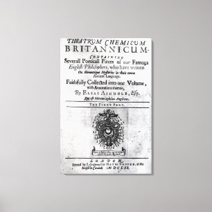Titlepage "Theatrum Chemicum Britannicum" Canvas Afdruk