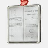 Titlepage to "On the Origin of Specin" Metalen Ornament (Links)