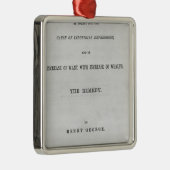 Titlepage to "Progress and Poverty" Metalen Ornament (Rechts)