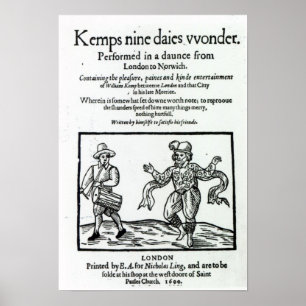 Titlepage to William Kemp's Poster