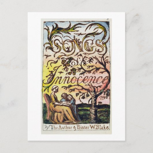 Titlepage van 'Slied of Innocence and of Experien' Briefkaart (Voorkant)