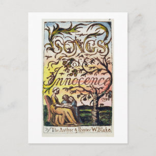 Titlepage van 'Slied of Innocence and of Experien' Briefkaart