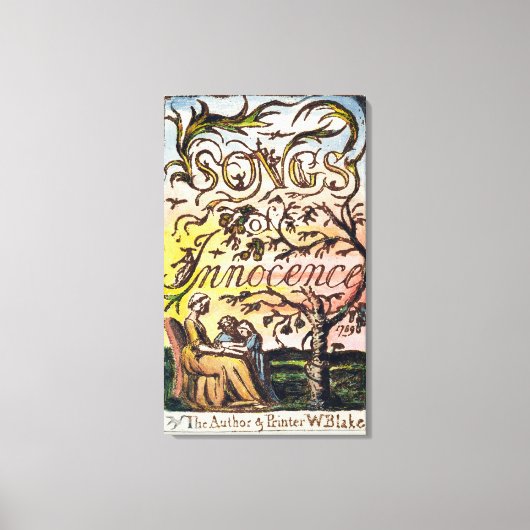 Titlepage van 'Slied of Innocence and of Experien' Canvas Afdruk (Voorkant)