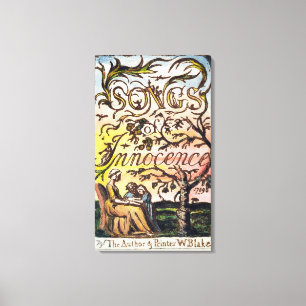 Titlepage van 'Slied of Innocence and of Experien' Canvas Afdruk