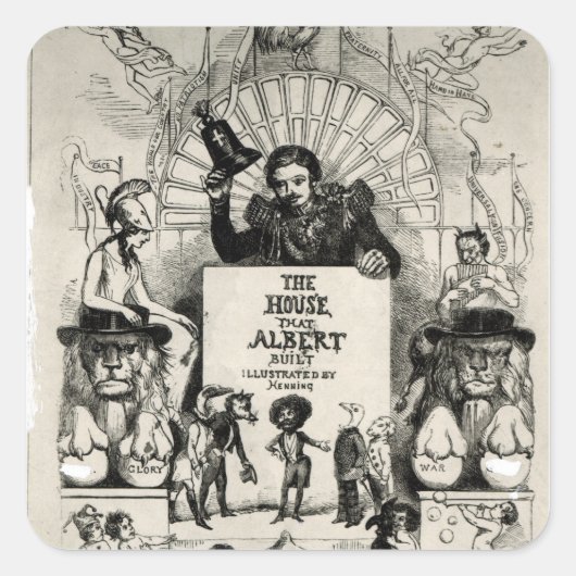 Titlepage van 'The House that Albert Built' Vierkante Sticker (Voorkant)