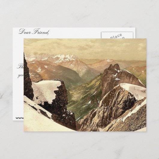 Titlis, uitzicht van de Alpen, Bernese Oberland, Z Briefkaart (Voorkant / Achterkant)