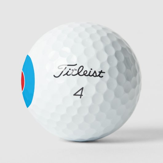 Titlist Golfballen - STRIKE ZONE - blauw & rood (Logo)