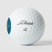 Titlist voorgemarkeerde golfballen 3-pack - blauw (Logo)