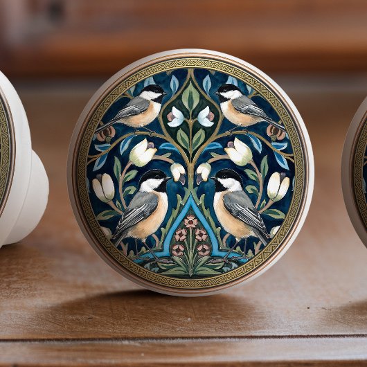 Titmouse Bird Ceramic Pull Knob Keramische Knop