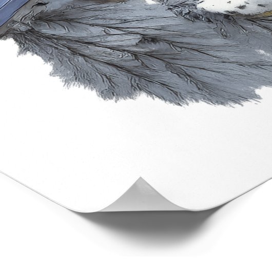 Titmouse bird poster (Hoek)