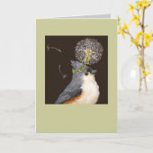 titmuis met andelion-kaart Leah Kaart (Gele Bloem)