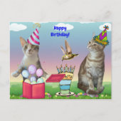 Tito en Taz Birthday Cats Briefkaart (Voorkant)