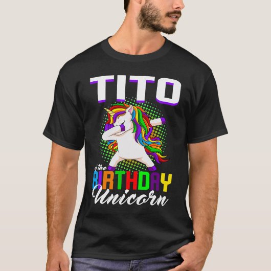 Tito of the Birthday Princess Unicorn Dabbing Bday T-shirt (Voorkant)