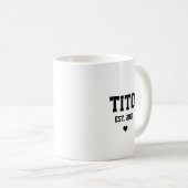 Tito Oom Zwangerschapsaankondiging Geschenk Koffie Koffiemok (Voorkant rechts)