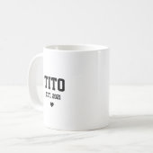 Tito Oom Zwangerschapsaankondiging Geschenk Koffie Koffiemok (Voorkant links)
