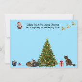 Tito, Taz en Annie wensen u een poezeleker Kerstmi Feestdagenkaart (Achterkant)