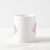 Titre Mug Blanc avec Illustration de Tasses Rose e Koffiemok (Center)
