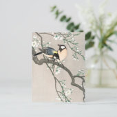 Tits op Cherry Branch - Ohara Koson - kunst Briefkaart (Staand voorkant)