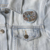 Titted Titmouse Songbird Coordinating Items Ronde Button 5,7 Cm (In situ)