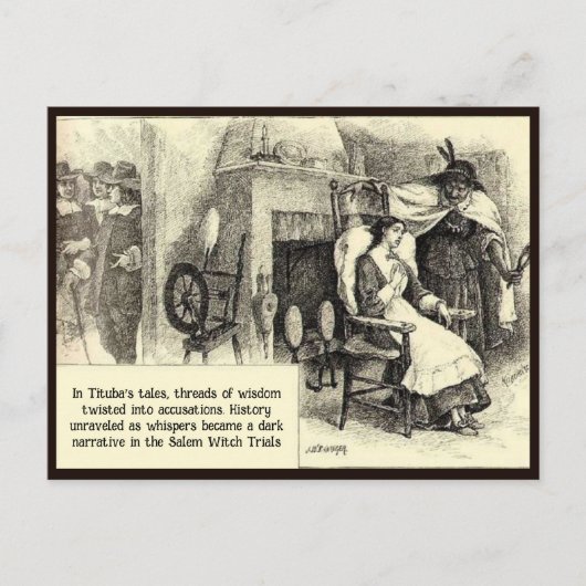 Tituba Salem Heksenprocessen Briefkaart (Voorkant)